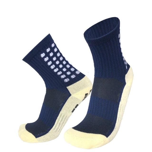 Unisex Cycling Socks Football Socks Round Silicone Suction Cup Grip Anti Slip Soccer Socks Sports Baseball Rugby Socks For Men And Women Stevvex