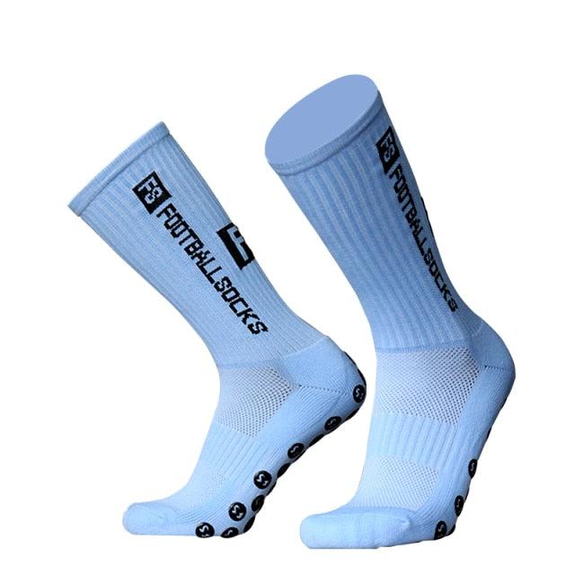 Unisex Cycling Socks Football Socks Round Silicone Suction Cup Grip Anti Slip Soccer Socks Sports Baseball Rugby Socks For Men And Women Stevvex