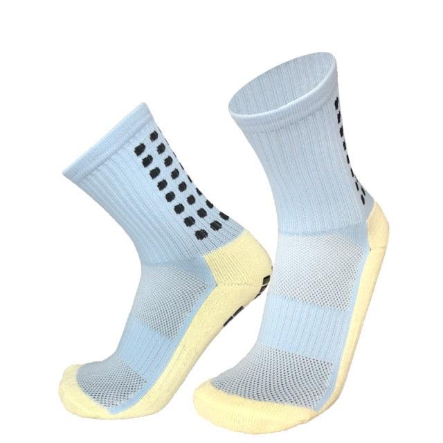 Unisex Cycling Socks Football Socks Round Silicone Suction Cup Grip Anti Slip Soccer Socks Sports Baseball Rugby Socks For Men And Women Stevvex