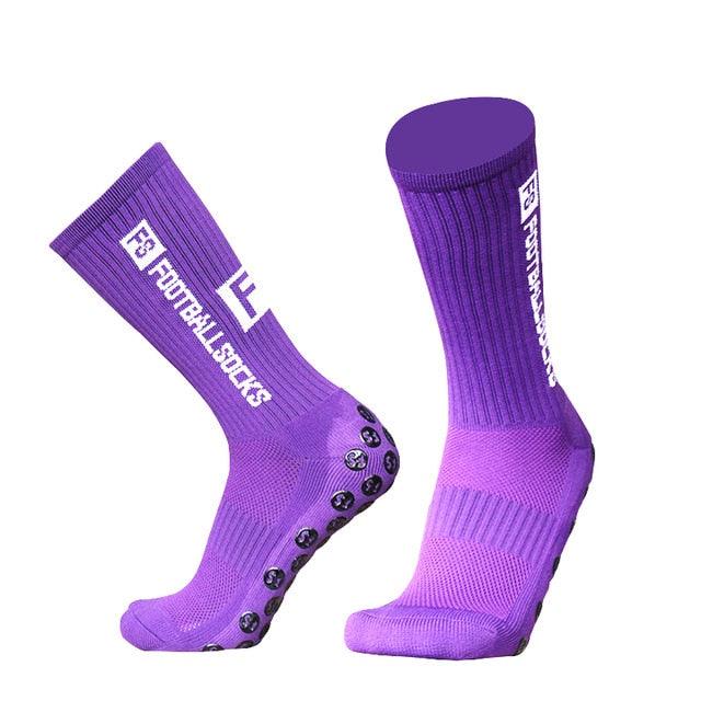 Unisex Cycling Socks Football Socks Round Silicone Suction Cup Grip Anti Slip Soccer Socks Sports Baseball Rugby Socks For Men And Women Stevvex
