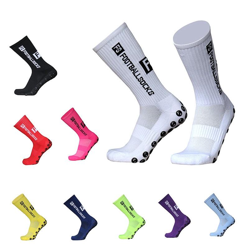 Unisex Cycling Socks Football Socks Round Silicone Suction Cup Grip Anti Slip Soccer Socks Sports Baseball Rugby Socks For Men And Women Stevvex