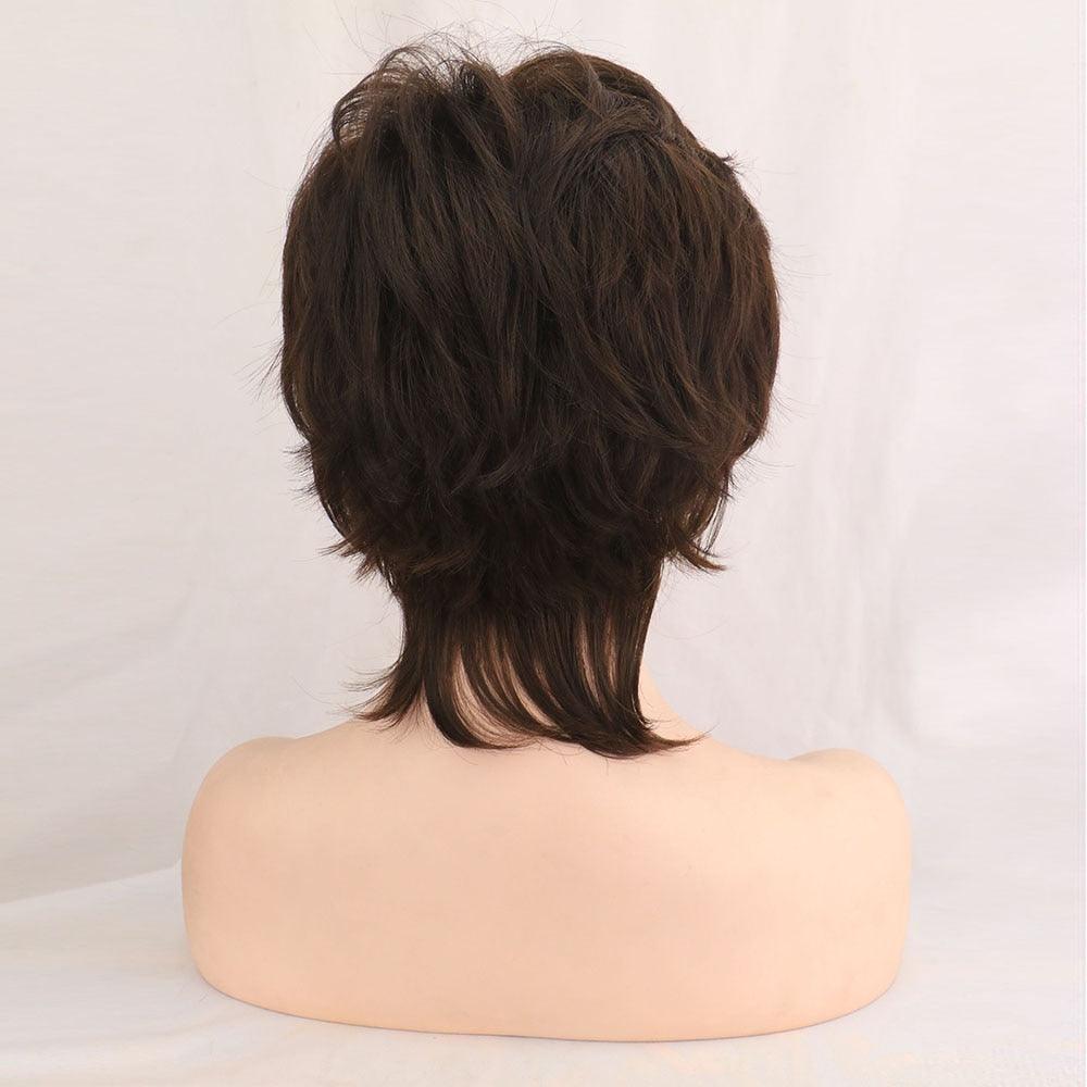 New Style Women Synthetic Mixed Blonde Brown Short Wigs Natural Hair Wigs Heat Resistant Hair Wig for Women Bob Wigs For Black Women Gifts For Black Women Stevvex