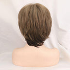New Style Women Synthetic Mixed Blonde Brown Short Wigs Natural Hair Wigs Heat Resistant Hair Wig for Women Bob Wigs For Black Women Gifts For Black Women Stevvex