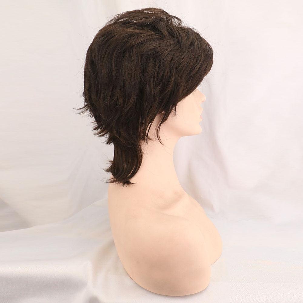 New Style Women Synthetic Mixed Blonde Brown Short Wigs Natural Hair Wigs Heat Resistant Hair Wig for Women Bob Wigs For Black Women Gifts For Black Women Stevvex