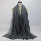New Stylish Plain Scarf Women Muslim Crinkle Hijab Scarf Female Musulman Soft Cotton Headscarf Islamic Hijab Shawls And Wraps Stevvex