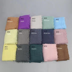 New Stylish Plain Scarf Women Muslim Crinkle Hijab Scarf Female Musulman Soft Cotton Headscarf Islamic Hijab Shawls And Wraps Stevvex