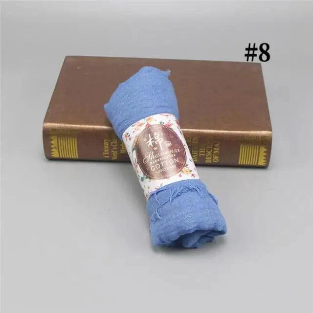 New Stylish Plain Scarf Women Muslim Crinkle Hijab Scarf Female Musulman Soft Cotton Headscarf Islamic Hijab Shawls And Wraps Stevvex