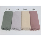 New Stylish Plain Scarf Women Muslim Crinkle Hijab Scarf Female Musulman Soft Cotton Headscarf Islamic Hijab Shawls And Wraps Stevvex