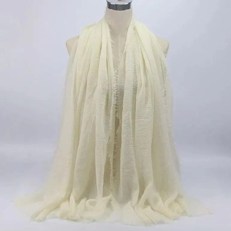 New Stylish Plain Scarf Women Muslim Crinkle Hijab Scarf Female Musulman Soft Cotton Headscarf Islamic Hijab Shawls And Wraps Stevvex