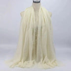 New Stylish Plain Scarf Women Muslim Crinkle Hijab Scarf Female Musulman Soft Cotton Headscarf Islamic Hijab Shawls And Wraps Stevvex