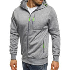 New Stylish Trendy Spring Winter Men Hoodie Hooded Coats Casual Sweatshirts Male Tracksuit Fashion Hoodie Men's Sports Leisure Fitness Jacquard Sweater Fleece Cardigan Hooded Jacket Sweater Stevvex