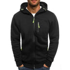New Stylish Trendy Spring Winter Men Hoodie Hooded Coats Casual Sweatshirts Male Tracksuit Fashion Hoodie Men's Sports Leisure Fitness Jacquard Sweater Fleece Cardigan Hooded Jacket Sweater Stevvex