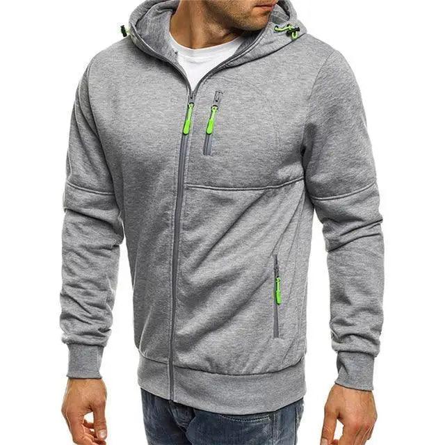 New Stylish Trendy Spring Winter Men Hoodie Hooded Coats Casual Sweatshirts Male Tracksuit Fashion Hoodie Men's Sports Leisure Fitness Jacquard Sweater Fleece Cardigan Hooded Jacket Sweater Stevvex