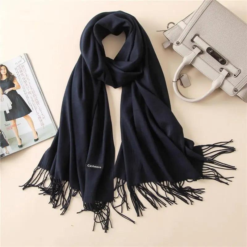 New Stylish Winter Scarf For Ladies Shawls And Wraps Neck Scarves Women Female Stoles Casual Wear Pashmina Scarf and Shawl Soft Women Pashminas Stevvex