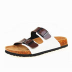 New Summer Beach Slippers Casual Double Buckle Non-slip Clogs Slides Women Slip On Flip Flop Women's Comfort Slides Double Buckle Adjustable EVA Flat Sandals