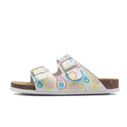 New Summer Beach Slippers Casual Double Buckle Non-slip Clogs Slides Women Slip On Flip Flop Women's Comfort Slides Double Buckle Adjustable EVA Flat Sandals