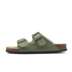 New Summer Beach Slippers Casual Double Buckle Non-slip Clogs Slides Women Slip On Flip Flop Women's Comfort Slides Double Buckle Adjustable EVA Flat Sandals