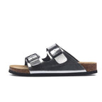 New Summer Beach Slippers Casual Double Buckle Non-slip Clogs Slides Women Slip On Flip Flop Women's Comfort Slides Double Buckle Adjustable EVA Flat Sandals