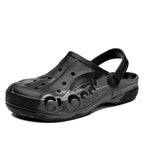 New Summer Shoes For Men Blue Clogs Painted Garden Shoes Breathable Beach Flat Sandals Garden Clogs Classic Mules Anti-Skid Rubber Sole Slip On Summer Clogs Stevvex