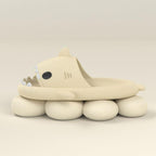 New Summer Slippers Lovely Shark Shape Slides Outdoor Women Shoes Kids Children Flip Flops Lightweight Open Toe Beach Pool Slides Sandals Shark Shower Slipper Toddler Non-Slip Summer Slippers Water Shoes