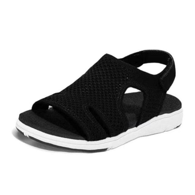 New Summer Women Sandals Shoes Blue Casual Woman Flats Buckle Strap Fashion Beach Shoe Modern Slide Square Open Toe One Band Cute Slip On Flat Dressy Casual Summer Sandals Stevvex