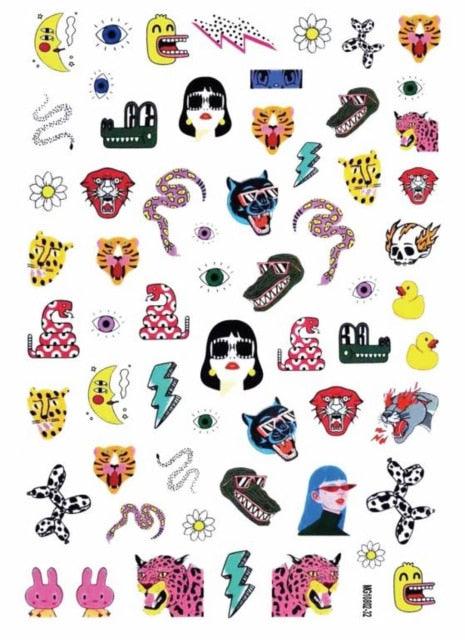 New Super Thin Self-Adhesive  Letter 3d Nail Decal Stickers Manicure Nail Art Decoration Accessories Holographic Old English Character Nail Self-Adhesive Sticker English Font Design Manicure Design Water Sliders Decorations Accessories Stevvex