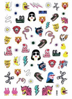 New Super Thin Self-Adhesive  Letter 3d Nail Decal Stickers Manicure Nail Art Decoration Accessories Holographic Old English Character Nail Self-Adhesive Sticker English Font Design Manicure Design Water Sliders Decorations Accessories Stevvex