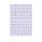 New Super Thin Self-Adhesive  Letter 3d Nail Decal Stickers Manicure Nail Art Decoration Accessories Holographic Old English Character Nail Self-Adhesive Sticker English Font Design Manicure Design Water Sliders Decorations Accessories Stevvex