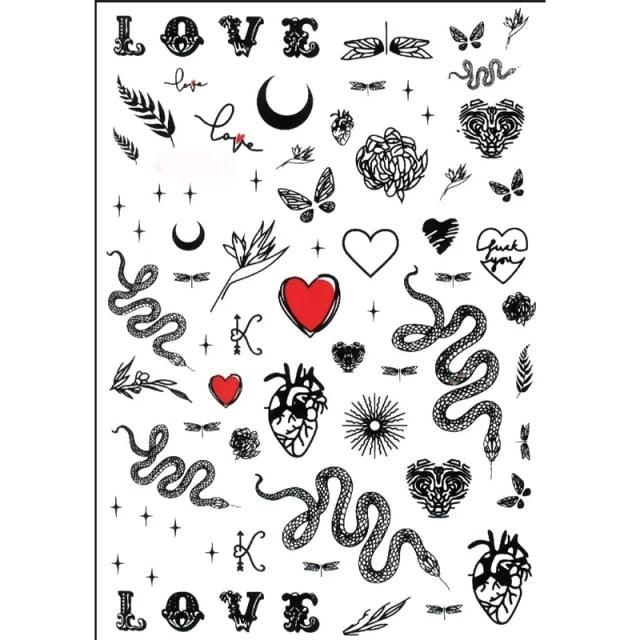 New Super Thin Self-Adhesive  Letter 3d Nail Decal Stickers Manicure Nail Art Decoration Accessories Holographic Old English Character Nail Self-Adhesive Sticker English Font Design Manicure Design Water Sliders Decorations Accessories Stevvex