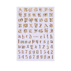 New Super Thin Self-Adhesive  Letter 3d Nail Decal Stickers Manicure Nail Art Decoration Accessories Holographic Old English Character Nail Self-Adhesive Sticker English Font Design Manicure Design Water Sliders Decorations Accessories Stevvex