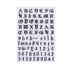 New Super Thin Self-Adhesive  Letter 3d Nail Decal Stickers Manicure Nail Art Decoration Accessories Holographic Old English Character Nail Self-Adhesive Sticker English Font Design Manicure Design Water Sliders Decorations Accessories Stevvex