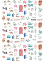 New Super Thin Self-Adhesive  Letter 3d Nail Decal Stickers Manicure Nail Art Decoration Accessories Holographic Old English Character Nail Self-Adhesive Sticker English Font Design Manicure Design Water Sliders Decorations Accessories Stevvex