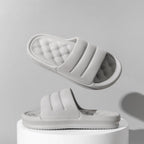 New Thicker EVA Sofa Slides Sole Soft Indoor Slippers Men Women Anti-Slip Sandals Summer Bathroom Platform Shoes Open Toe Soft Slippers Thick Lightweight Non-Slip Shower Bath Cloud Slides Pool Gym House Sandals