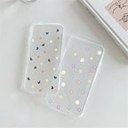 New Transparent Love Heart Phone Case For iPhone 11 12 Pro Max Shockproof Silicone Back Cover Cute Heart Pattern For Women Girls Clear Soft Flexible Durable Slim Hard Back Cases Stevvex