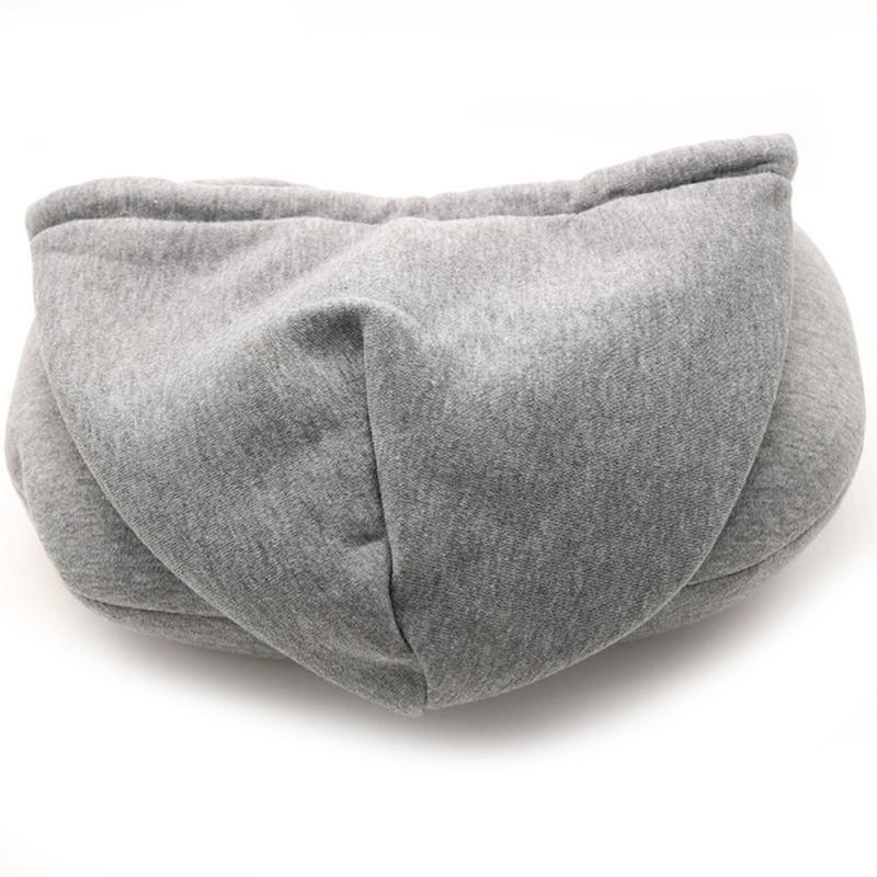 New Travel Hooded U-Shaped Pillow Cushion Car Office Airplane Head Rest Neck Neck Pillow Inflatable Travel Pillow Comfortably Supports The Head Support U-Shaped Luxury Memory Foam Neck Travel Pillow with Hoodie Neck Pillow Stevvex