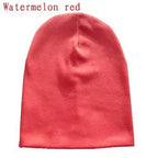 New Trendy  Baby Street Dance Hip Hat Cotton Spring Autumn Toddler Cap Scarf For Boys Girls Winter Warm Solid Color Children Hat Men's Winter Hat Warm Orange Yellow Red Blue Black Knitted Casual Hat