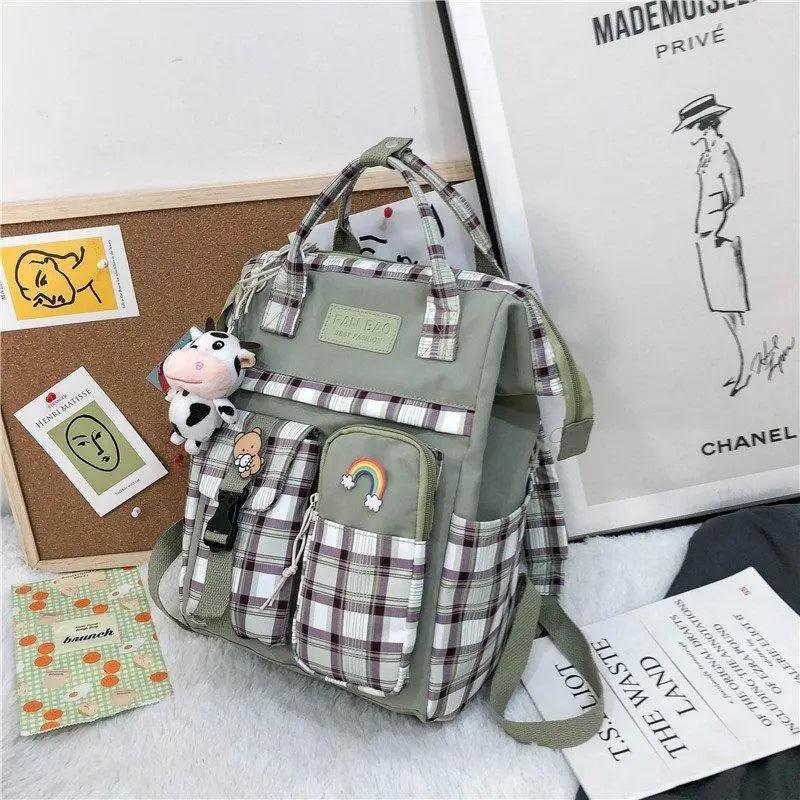 New Trendy Casual Women Purple Backpacks Fashionable Black Cow Pattern Travel Bag And School Bag for Teenager And Girls Stevvex
