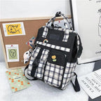 New Trendy Casual Women Purple Backpacks Fashionable Black Cow Pattern Travel Bag And School Bag for Teenager And Girls Stevvex