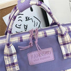 New Trendy Casual Women Purple Backpacks Fashionable Black Cow Pattern Travel Bag And School Bag for Teenager And Girls Stevvex