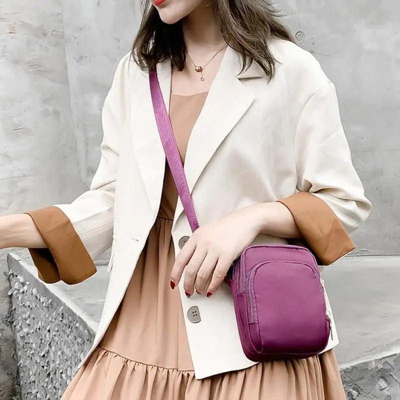 New Trendy Crossbody Zipper  Shoulder Bag For Ladies And Girls Multifunction Handbag Wrist Purse For Females Stevvex