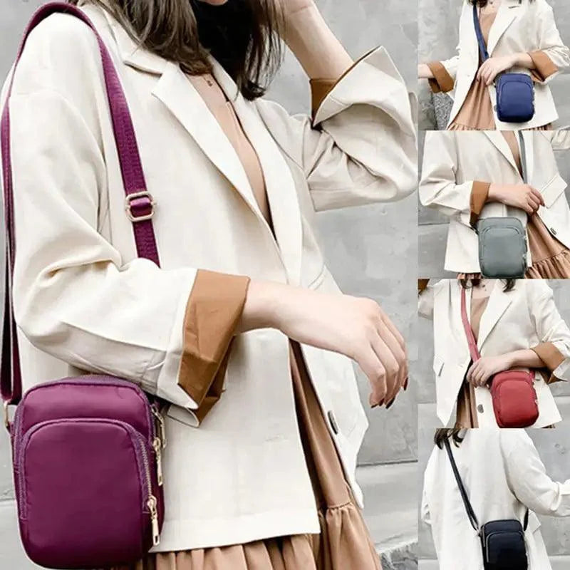 New Trendy Crossbody Zipper  Shoulder Bag For Ladies And Girls Multifunction Handbag Wrist Purse For Females Stevvex