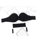 New Trendy Invisible Bras Bralette Underwear Women's Push Up Strapless Bra Wedding Brassiere Underwired Back 1/2 Cup Stevvex