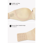 New Trendy Invisible Bras Bralette Underwear Women's Push Up Strapless Bra Wedding Brassiere Underwired Back 1/2 Cup Stevvex