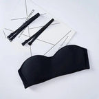 New Trendy Invisible Bras Bralette Underwear Women's Push Up Strapless Bra Wedding Brassiere Underwired Back 1/2 Cup Stevvex