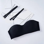 New Trendy Invisible Bras Bralette Underwear Women's Push Up Strapless Bra Wedding Brassiere Underwired Back 1/2 Cup Stevvex