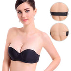 New Trendy Invisible Bras Bralette Underwear Women's Push Up Strapless Bra Wedding Brassiere Underwired Back 1/2 Cup Stevvex