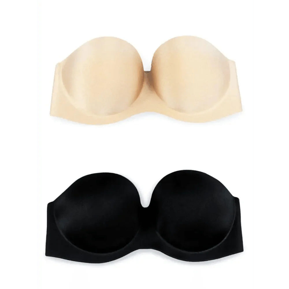 New Trendy Invisible Bras Bralette Underwear Women's Push Up Strapless Bra Wedding Brassiere Underwired Back 1/2 Cup Stevvex