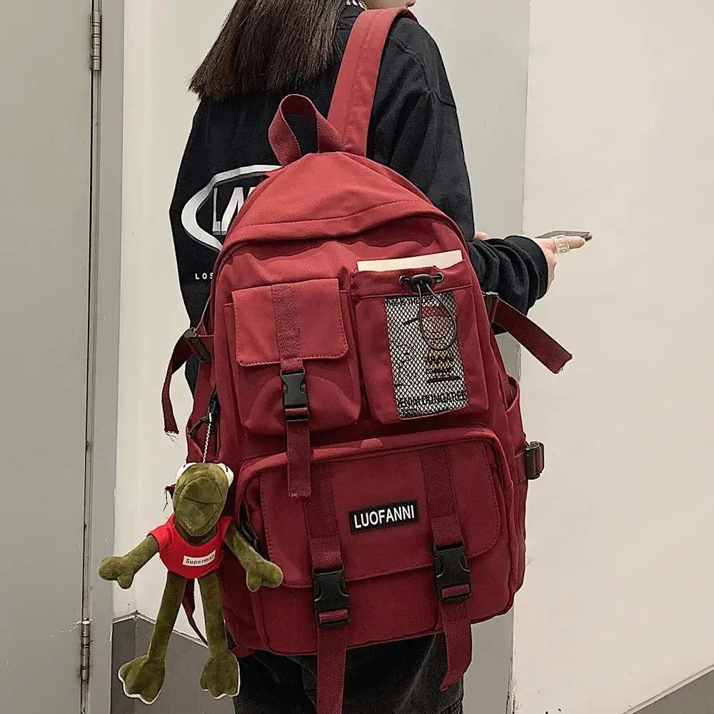 New Trendy Nylon Backpack For Women, Girls And Boy Stylish Travel Mesh, Student College School Bag, Cool Laptop Backpack For Women And Men Stevvex
