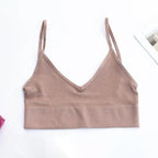 New Trendy Open Back Bra Seamless Brassiere, Comfortable Top Women Wire free Low Back Underwear No Pad Unlined Backless Bra Stevvex