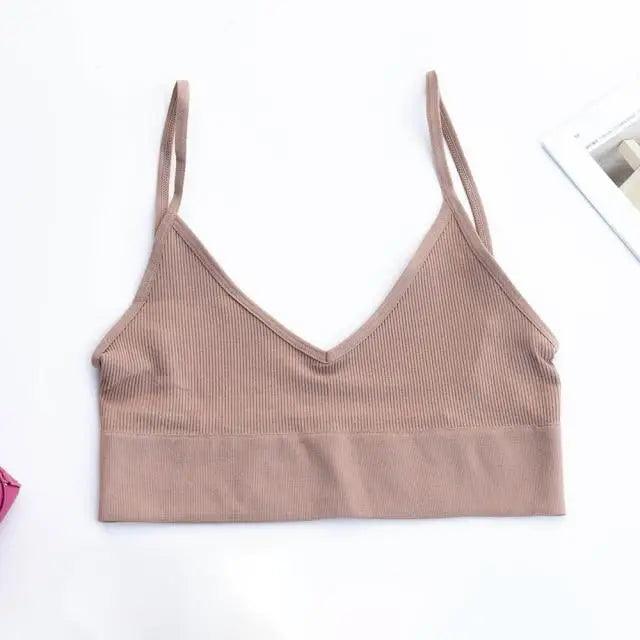 New Trendy Open Back Bra Seamless Brassiere, Comfortable Top Women Wire free Low Back Underwear No Pad Unlined Backless Bra Stevvex